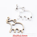 Zinc Alloy Elephant Charm Pendant No.730402 for DIY Necklace Bracelet Jewelry Making view 1