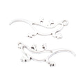 Zinc Alloy Gecko Charm Pendant for DIY Necklace Bracelet Jewelry Making view 2
