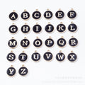 Black Zinc Alloy Letter A-Z Charm Pendant for DIY Necklace Bracelet Jewelry Making view 2