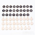 Black Zinc Alloy Letter A-Z Charm Pendant for DIY Necklace Bracelet Jewelry Making view 1