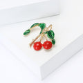 Alloy Enamel Cherry Brooch For Sweet Fresh Women's Clothing Decoration view 3