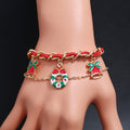 European Christmas Alloy Enamel Snowflake Christmas Tree Bracelet Fashion Jewelry view 2