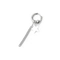 Punk Silver Alloy Huggie Hoop Cross Skull Star Charm Chain Tassel Women's Fashion Earrings view 5