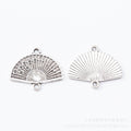 Zinc Alloy Fan Charm Pendant No.803099 for DIY Necklace Bracelet Jewelry Making view 5