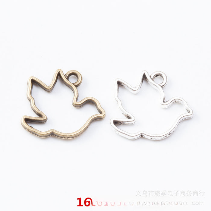 Zinc Alloy Bird Charm Pendant No.931519 for DIY Necklace Bracelet Jewelry Making
