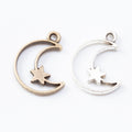 Zinc Alloy Crescent Moon Charm Pendant for DIY Necklace Bracelet Jewelry Making view 4