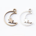 Zinc Alloy Crescent Moon Charm Pendant for DIY Necklace Bracelet Jewelry Making view 1