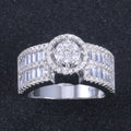 Luxury Women's Full Zircon Ring, Copper White Gold Plated Fashion Jewelry For view 2