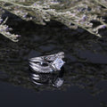 Bold Square Zircon Cocktail Ring Unisex European American Fashion Finger Jewelry view 4