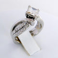 Bold Square Zircon Cocktail Ring Unisex European American Fashion Finger Jewelry view 2
