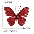 Elegant Alloy Rhinestone Butterfly Brooch Pin For Women's Suits And Coats view 6