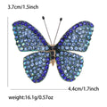 Elegant Alloy Rhinestone Butterfly Brooch Pin For Women's Suits And Coats view 4