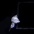 European American Pear Shape Teardrop Cubic Zirconia Sparkle Ring For Women Engagement Jewelry view 3