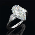 European American Pear Shape Teardrop Cubic Zirconia Sparkle Ring For Women Engagement Jewelry view 1