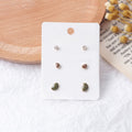 Candy Color Round Enamel Stud Set For Women, Small Irregular Geometric Alloy Fashion Earrings view 4