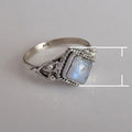 Vintage Rhombus Hollow Faux Opal Ring Women's Fashion Jewelry Direct Supply view 5