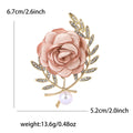 Alloy Fabric Flower Brooch Pin For Women's Suits And Coats view 4
