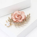 Alloy Fabric Flower Brooch Pin For Women's Suits And Coats view 3