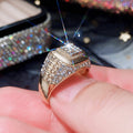 Hip Hop Rhinestone Ring For Men, European American Street Dance Fashion Jewelry view 5