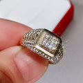 Hip Hop Rhinestone Ring For Men, European American Street Dance Fashion Jewelry view 3