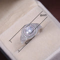 European Style Micro Pave Pink Cubic Zirconia Wedding Ring For Women, Engagement Finger Jewelry view 5