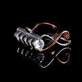 Hot Selling European American Copper Plated Geometric 3D Rhinestone Fashion Statement Ring view 3