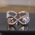 Hot Selling European American Copper Plated Geometric 3D Rhinestone Fashion Statement Ring view 4
