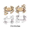 Zinc Alloy Crab Charm Pendant for DIY Necklace Bracelet Jewelry Making view 1
