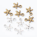 Zinc Alloy Starfish Charm Pendant No.247867 for DIY Necklace Bracelet Jewelry Making view 4
