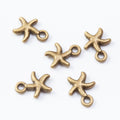 Zinc Alloy Starfish Charm Pendant No.247867 for DIY Necklace Bracelet Jewelry Making view 2