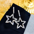 Korean Style Sparkling Star Rhinestone Alloy Drop Earrings With Silver Posts view 2