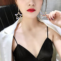 Korean Style Sparkling Star Rhinestone Alloy Drop Earrings With Silver Posts view 3