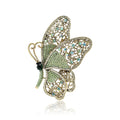 Vintage Alloy Rhinestone Large Butterfly Brooch For Women's Suits And Cardigans view 5