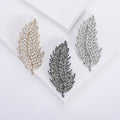 Alloy Hollow Leaf Brooch Pin For Elegant Clothing Accessories view 1