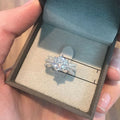Korean Japanese Style Three Layer Micro Paved Zircon Ring For Women Creative Fashion Finger Jewelry view 5