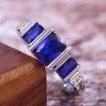 Classic Blue Crystal Ring European American Fashion Women's Temperament Jewelry view 4