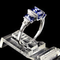 Classic Blue Crystal Ring European American Fashion Women's Temperament Jewelry view 2