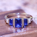 Classic Blue Crystal Ring European American Fashion Women's Temperament Jewelry view 5