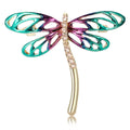 Alloy Enamel Rhinestone Dragonfly Brooch For Insect Fashion Accessories view 5
