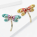 Alloy Enamel Rhinestone Dragonfly Brooch For Insect Fashion Accessories view 4