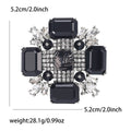 Alloy Glass Square Brooch Pin For Women's Suits And Coats view 6