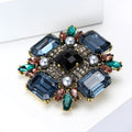 Alloy Glass Square Brooch Pin For Women's Suits And Coats view 3