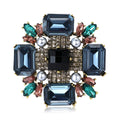 Alloy Glass Square Brooch Pin For Women's Suits And Coats view 5