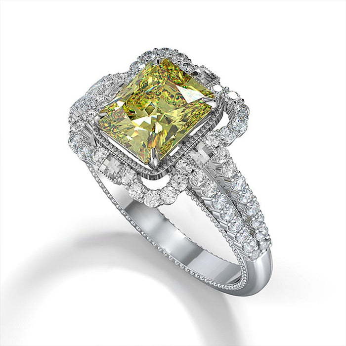 Classic Fashion Hollow Queen Crown Cubic Zirconia Ring For Women, European American Jewelry