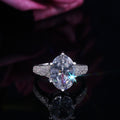 Oversized Pigeon Egg Shape Zircon Women's Wedding Ring, Electroplated Copper Jewelry view 3
