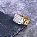 Creative Hip Hop Men's Band Ring With Zircon Studded Watch Strap Design, Fashion Jewelry view 6