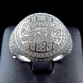 Vintage Ethnic Style Alloy Statement Ring Full Rhinestone Wedding Band For Men And Women view 3