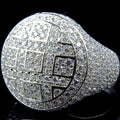 Vintage Ethnic Style Alloy Statement Ring Full Rhinestone Wedding Band For Men And Women view 2
