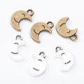 Zinc Alloy Smiling Moon Charm Pendant for DIY Necklace Bracelet Jewelry Making view 1