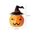 Creative Alloy Enamel Pumpkin Rhinestone Brooch, Halloween Christmas Lapel Pin Badge view 4